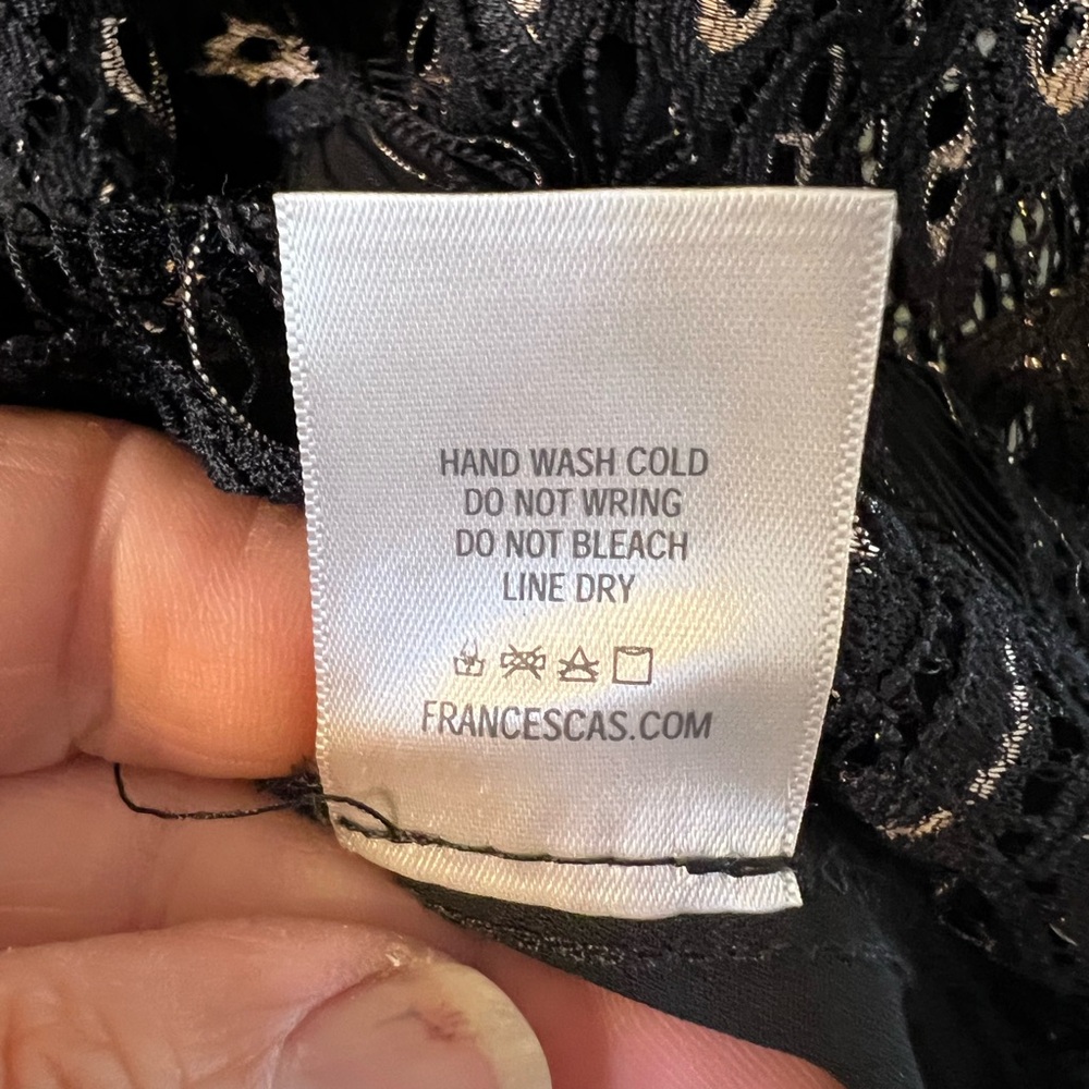 Blue Rain Black Lace Blouse - Picture 5 of 5